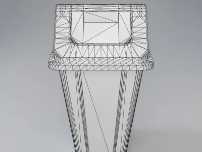 Swing Dustbin Low-poly 3D model