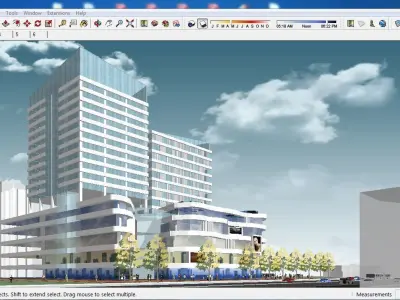 Sketchup Commercial Complex K3 Free 3D model