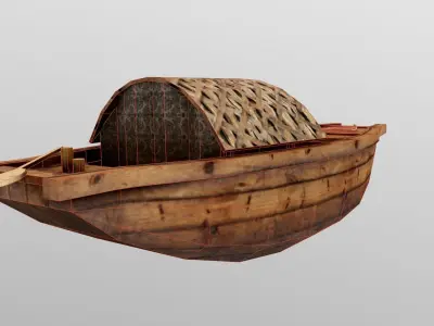  Small boat  3d model  Low-poly 3D model