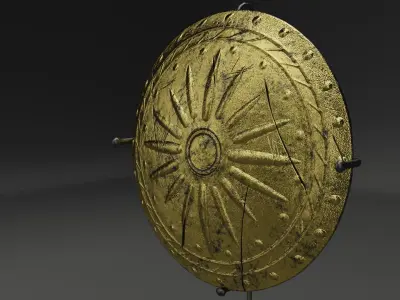 A HISTORICAL KINGS SHIELD USED IN A BATTLE MODEL IN LOW-POLY Low-poly 3D model