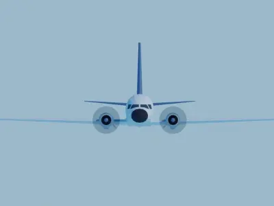 free lowpoly fictional plane model Free low-poly 3D model