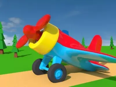 Toy Plane 3D model 3