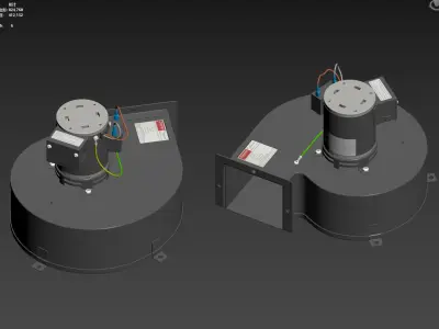 industrial fans 3D model purchase