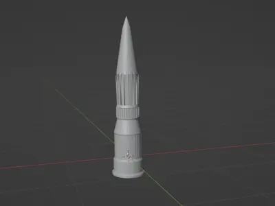 This is a regular noncaliber bullet was made using Blender 3D  3D model