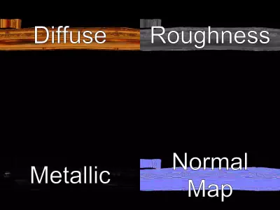 Ornate Gold Mirror model pack Low-poly 3D model