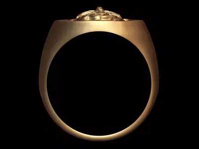 Memorial Portrait Signet Ring 3D print model