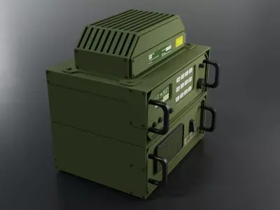Military Field Operation Radio Low-poly 3D model