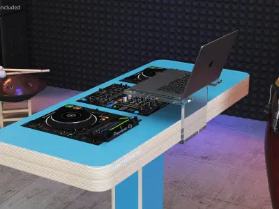 Blue DJ Booth 3D model
