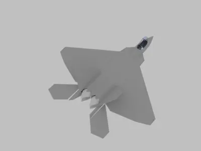 Jet Base Mesh - Game ready Low-poly 3D model