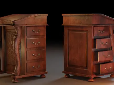 Antique Desk 3D model