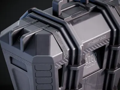 Sci-fi Crate PBR Low-poly 3D model