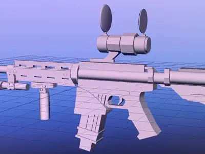 M416 - Rifle Low-poly 3D model