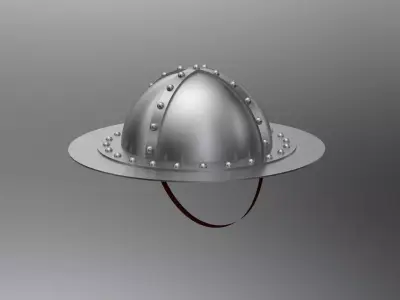 Medieval infantrymen helmet 3D model