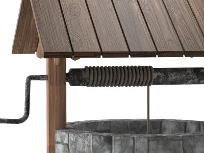 Water well ancient 3D model
