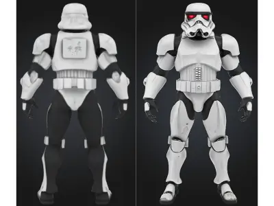 Elite Combat Trooper Low-poly 3D model