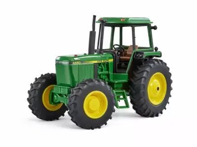 1980s Farm Tractor Classic Agricultural Utility Machine 3D model