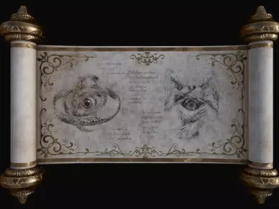 Parchment Low-poly 3D model