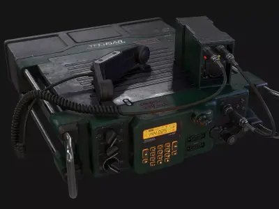 Military Radio Real Time - PBR Low-poly 3D model