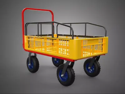 HAND PLATFORM TRUCK PALLET UTILITY OUTDOOR GARDEN CART TROLLEY 4 3D model