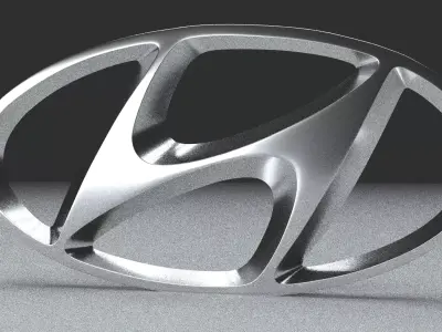 Hyundai Logo Free 3D model