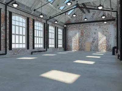 Loft Warehouse 2 3D model purchase