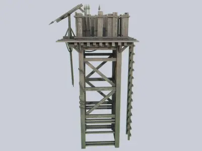 Watchtower Low-poly 3D model buy