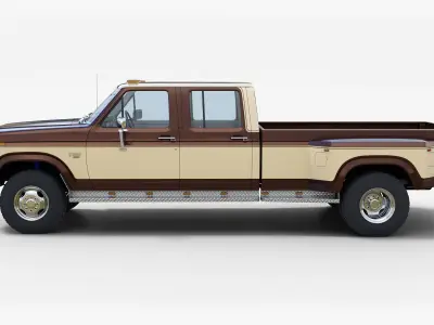1986 Ford F-350 Crewcab Dually 3D model