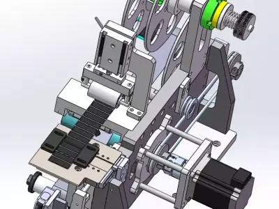 Retractable Label Stripping Machine  3D model