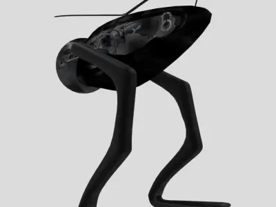 Sci-fi Drone Rigged and Animated 3D model