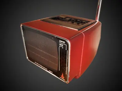 Game ready AR VR Old Russian TV 4k textures Low-poly 3D model