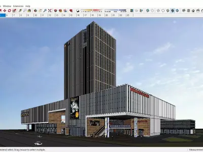 Sketchup Commercial Complex N4 3D model
