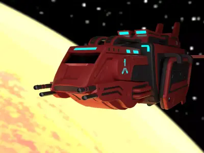 SpaceShip 3D model 5