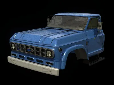 C60 Truck Cabin 3D model