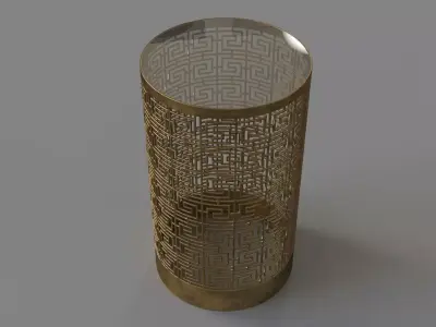 Algernon Accent Table Gold 3D model