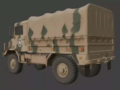 Military Cargo Truck 3D Model 3D model by im3dking - PBR