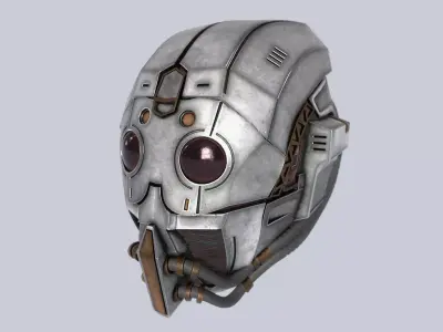 Sci fi Helmet 3D model shop