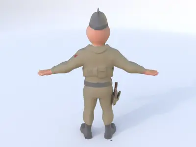 Military Personnel male 3D model