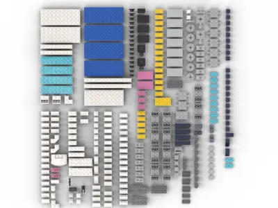 PixelBricks3D - LEGO High-Speed Train  3D print model