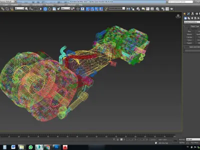 BATTMOTOR2020 motorcycle with wheels 3D model