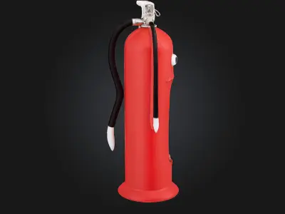 Fire Extinguisher Face  Quirky Safety with Personality 3D model