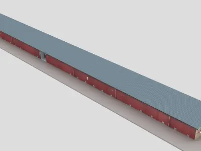 Realistic European City Block Building 38 Low-poly 3D model