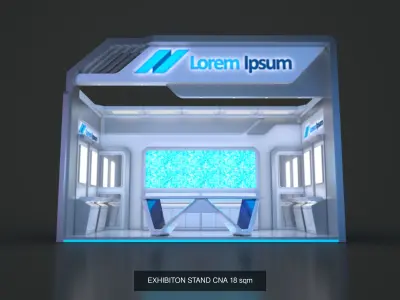EXHIBITION STAND PACKAGE 03 3D Model Collection