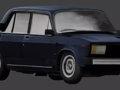 Lada 2105 Low Poly Car Low-poly 3D model
