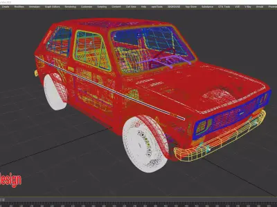 seat 133 1979 3ds max low  3D model