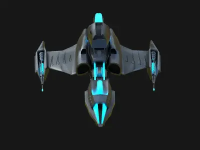 Alien Ship Low-poly 3D model get