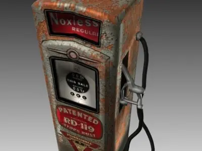 gas pump Low-poly 3D model purchase
