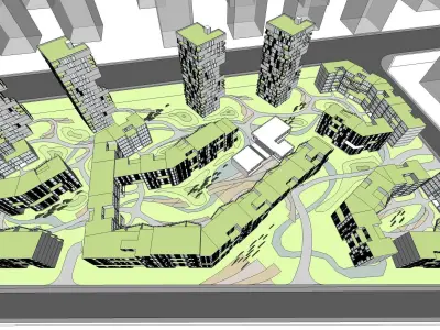 Sketchup Residential Complex 226 3D model