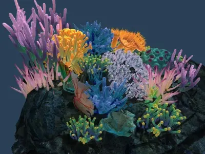 Coral reef 3D model purchase