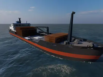 collection ships-Bulk carrier ship-tanker ship 3D model 4