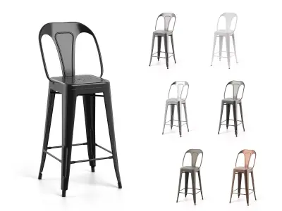 Indus Barchair 67cm RendezVousDeco 3D model